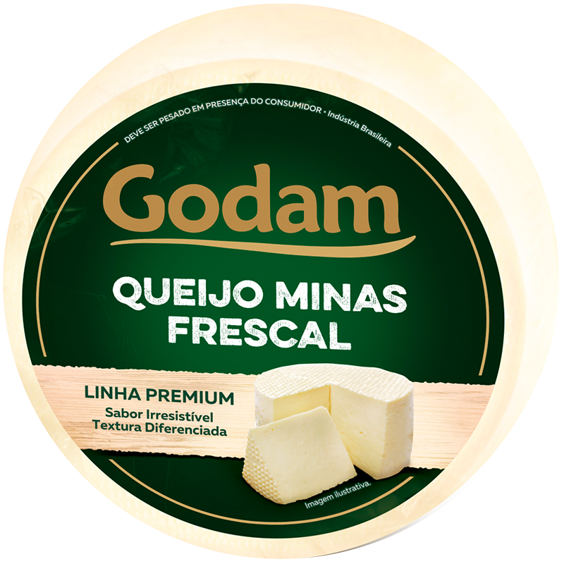 Queijo Minas Frescal Premium Godam Lácteos Indústria De Laticínios Queijos Leite 6407